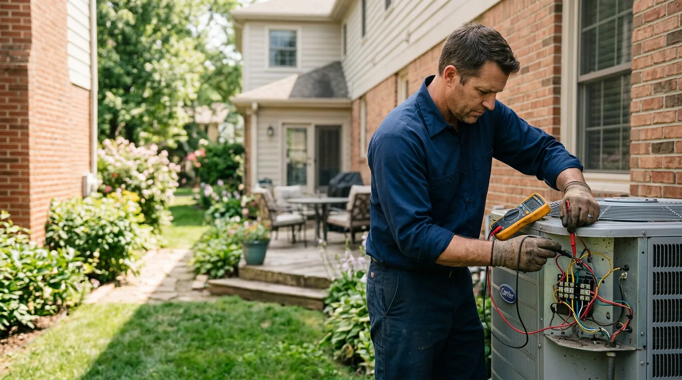HVAC technician working near Fond Du Lac, WI